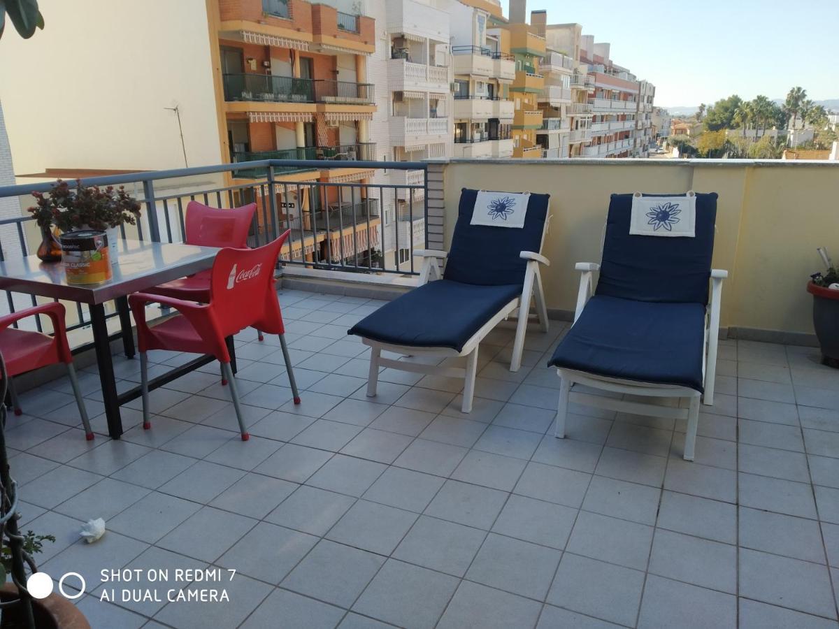 Habitacion Familiar En Un Atico Con Gran Terraza Y,Cocina ,En La Playa 巴里亚纳 外观 照片