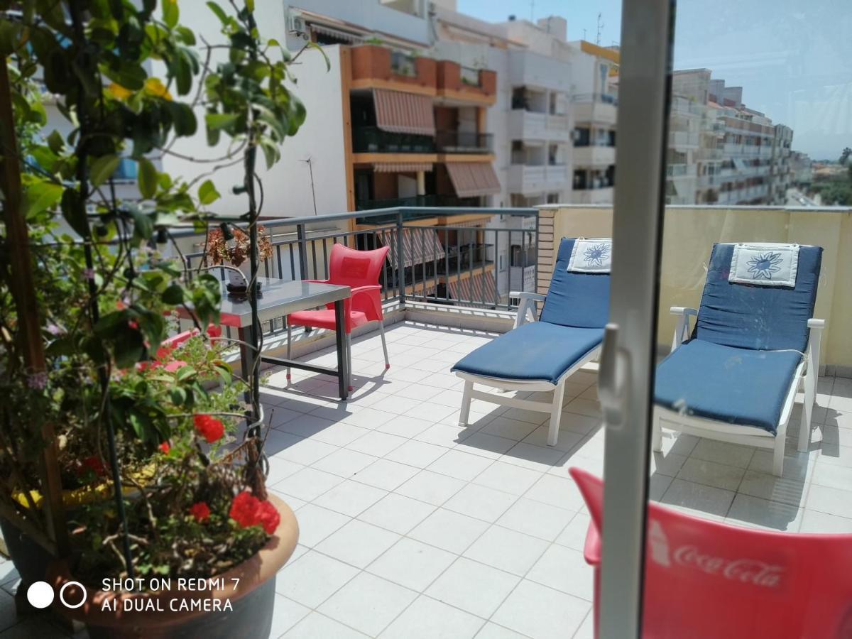 Habitacion Familiar En Un Atico Con Gran Terraza Y,Cocina ,En La Playa 巴里亚纳 外观 照片